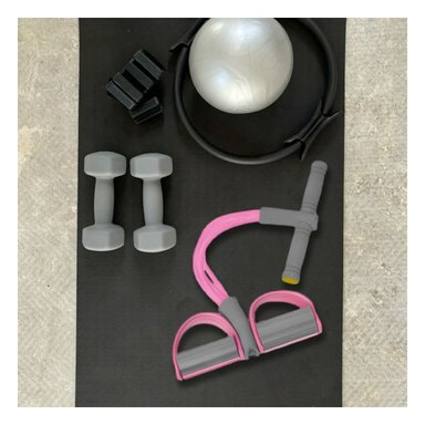 PACK12 TENSOR DE PEDAL ROSADO CLARO Y PLOMO COMODO Y FLEXIBLE PARA EJERCICIO Y+PAPEL REGALO - 3