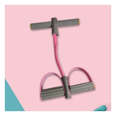 PACK12 TENSOR DE PEDAL ROSADO CLARO Y PLOMO COMODO Y FLEXIBLE PARA EJERCICIO Y+PAPEL REGALO - 5