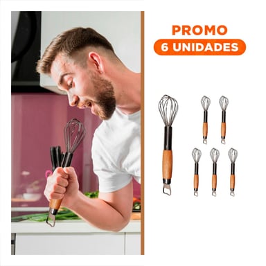 PACK6 LICUADORA PLATEADA DE ACERO INOXIDABLE PARA USO EN CASA - 1