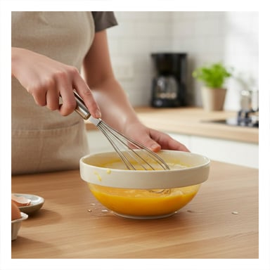 PACK4 HERRAMIENTA MANUAL ERGONOMICA PLATEADO PARA MEZCLAR INGREDIENTES Y+REGALO STICKER - 3