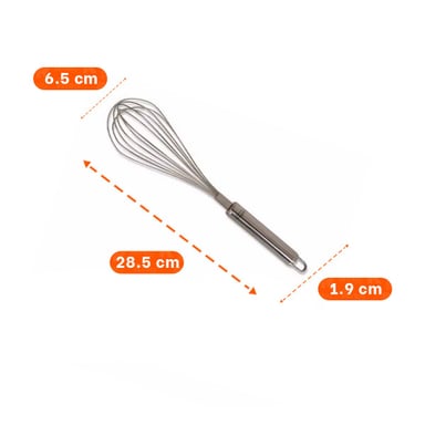 PACK4 HERRAMIENTA MANUAL ERGONOMICA PLATEADO PARA MEZCLAR INGREDIENTES Y+REGALO STICKER - 4