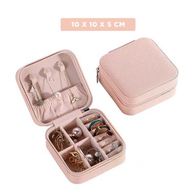 PACK6 MINI JOYEROS PORTATILES ROSADO PIEL ORGANIZADOR COMPACTO Y PORTATIL Y+REGALO STICKER - 4