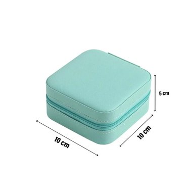PACK12 ESTUCHE PARA JOYAS MINI PORTATIL VERDE PARA USO DIARIO Y+REGALO STICKER - 4