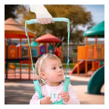 PACK2 FAJA ANDADOR INFANTIL BEBE VERDE AGUA DISEÑO BALLENA LIGERA Y SEGURA - 2
