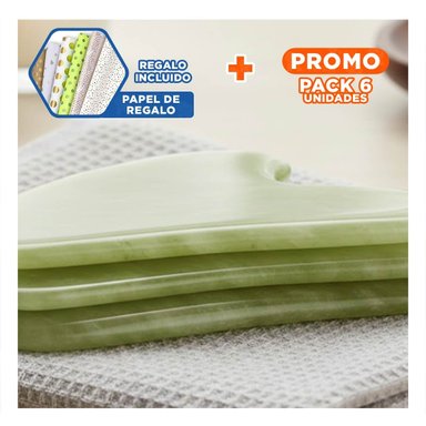 PACK6 HERRAMIENTA DE JADE VERDE PARA SUAVIDAD Y REJUVENECIMIENTO Y+PAPEL REGALO - 1