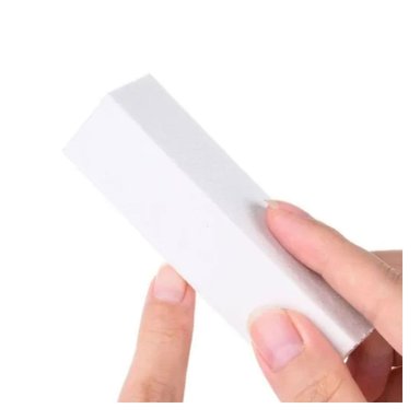 PACK6 LIMA PARA MANICURE BLOQUE BLANCO PROFESIONAL Y+REGALO STICKER - 2