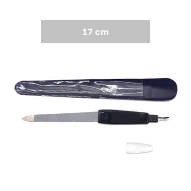 PACK2 INSTRUMENTO RESISTENTE DE UÑAS CON SACA CUTICULAS NEGRO Y PLATEADO Y+REGALO STICKER - 4