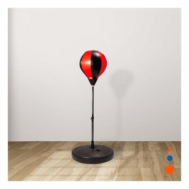 PERA DE BOXEO CON BASE EN NEGRO Y ROJO PARA NINOS - 3