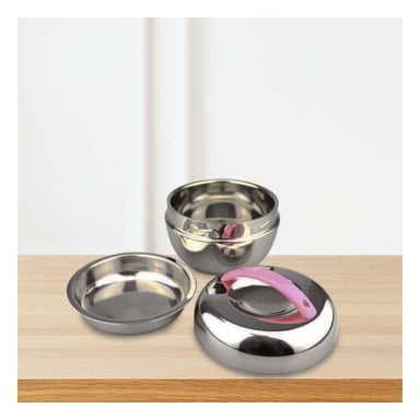 PACK12 CONTENEDOR TERMO ROSA Y PLOMO 1L CIRCULAR SEGURO PARA GUARDAR COMIDAS Y+REGALO STICKER - 5