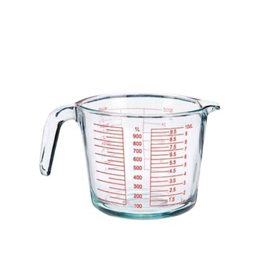 PACK12 TAZON MEDIDOR DE VIDRIO 1L COMODO PARA PREPARAR BEBIDAS Y MEZCLAS Y+REGALO STICKER - 2