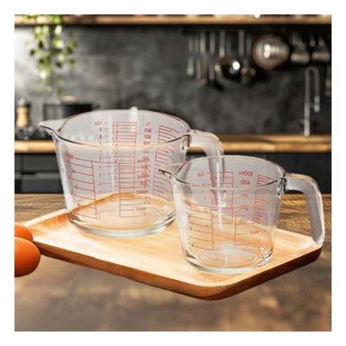 PACK12 TAZON MEDIDOR DE VIDRIO 1L COMODO PARA PREPARAR BEBIDAS Y MEZCLAS Y+REGALO STICKER - 5