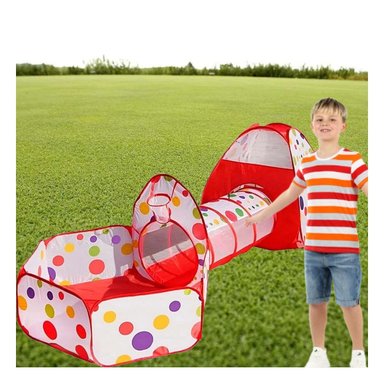 PACK2 REFUGIO DE NIÑO DE CAMPO 3 PIEZAS MG-16335 EB ROJO PARA JUEGOS Y+REGALO STICKER - 3