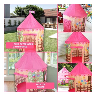 PACK4 TOLDO COMPACTO DE NIÑO DE CAMPO MG-801 EB ROSADO PARA USO EXTERIOR Y+REGALO STICKER - 2