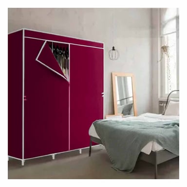 PACK2 SISTEMA TEXTIL PORTATIL GUINDA CON TRES CUERPOS PARA ROPA EN CASA Y+PAPEL REGALO - 5
