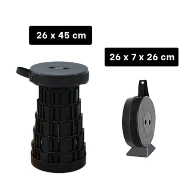 PACK4 BUTACA LIVIANA PLEGABLE PORTATIL TODO NEGRO CON DOS SEGUROS - 4