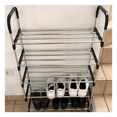 PACK2 PORTA ZAPATOS VERTICAL MULTI USO PARA ORDENAR CALZADO FACIL NEGRO Y+PAPEL REGALO - 2