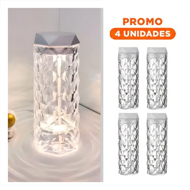 PACK4 APARATO AROMATICO HUMIDIFICADOR INTELIGENTE 1L CRISTAL CON LED ELEGANTE Y+REGALO STICKER - 1