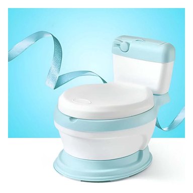 PACK2 ESTABLE INODORO INFANTIL CELESTE PARA USO DIARIO EN HOGAR CON SOPORTE FIRME - 2