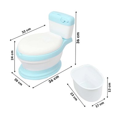 PACK2 ESTABLE INODORO INFANTIL CELESTE PARA USO DIARIO EN HOGAR CON SOPORTE FIRME - 4