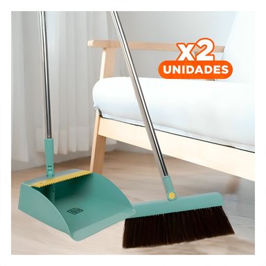 PACK2 RECURSO CON RECOGEDOR VERDE PARA LIMPIEZA DEL HOGAR DE MANERA SIMPLE Y+REGALO STICKER - 1