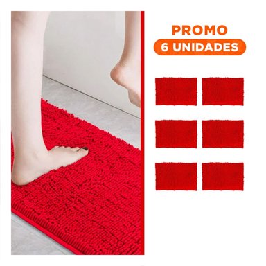 PACK6 COBIJA COMODA MICROFIBRA 40X60CM ROJO FORMATO RECTANGULAR PERFECTO - 1