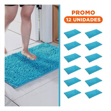 PACK12 COBIJA COMODA MICROFIBRA 40X60CM CELESTE FORMATO RECTANGULAR PERFECTO Y+REGALO STICKER - 1