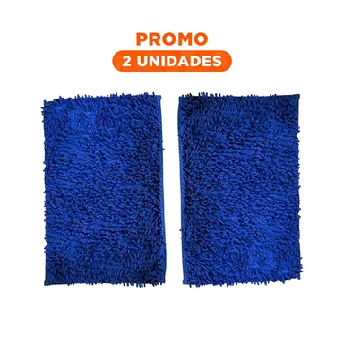 PACK2 PROTECCION RECTANGULAR DE PISO MICROFIBRA 40X60CM AZUL PARA HOGAR - 1