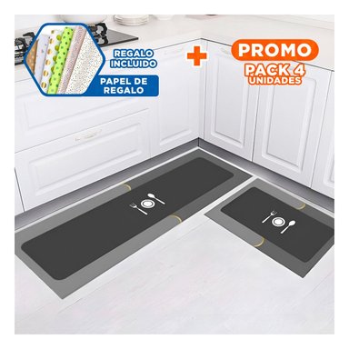 PACK4 BASE DE PISO SEGURA ANTIDESLIZANTE PARA COCINA Y AMBIENTES DEL HOGAR Y+PAPEL REGALO - 1