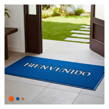 PACK4 FELPUDO RECTANGULAR BIENVENIDO NEGRO PRACTICO Y DECORATIVO PARA ENTRADA Y+REGALO STICKER - 5