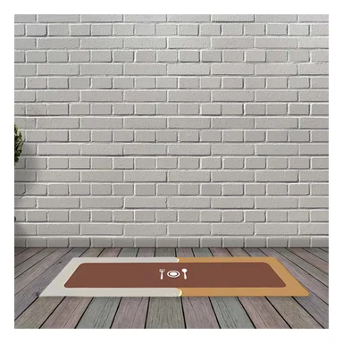 PACK4 ACCESORIO DE PISO ANTIDESLIZANTE PARA COCINA Y USO COTIDIANO NARANJA Y+REGALO STICKER - 3