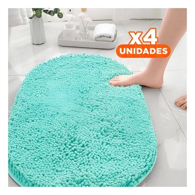 PACK4 ARTICULO DECORATIVO OVALADO DE MICROFIBRA 40X60CM TURQUEZA INTERIOR - 1