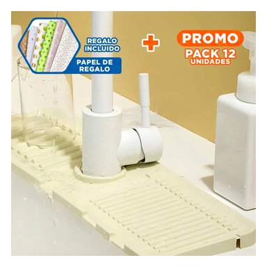 PACK12 ALFOMBRA PRACTICA DE PISO ANTIDESLIZANTE PARA COCINA Y CASA VERDE Y+PAPEL REGALO - 1
