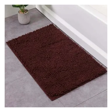 TAPIZ RECTANGULAR SUAVE DE PISO MICROFIBRA 40X60CM MARRON PARA CASA Y+REGALO STICKER - 5