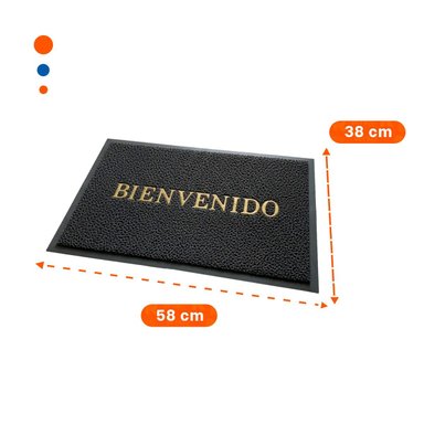 PACK12 FELPUDO RECTANGULAR BIENVENIDO PLOMO PARA ENTRADA Y ZONA DE BIENVENIDA - 4