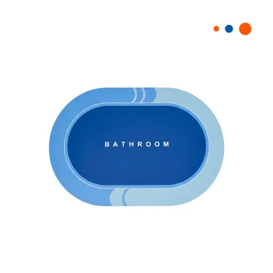 TAPETE OVALADO PARA HOGAR Y CASA CON USO DIARIO EN DORMITORIO SALA CELESTE Y+REGALO STICKER - 3