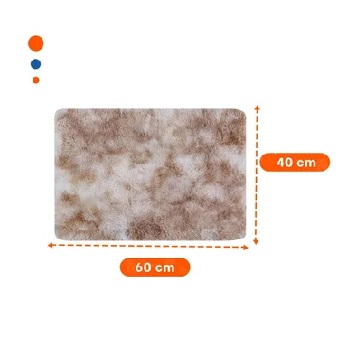 PACK12 BASE RECTANGULAR BLANCO Y CAMELLO TEXTURA PELUCHE 40X60CM Y+REGALO STICKER - 4