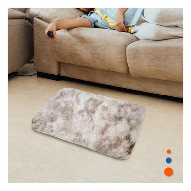 PACK12 BASE RECTANGULAR BLANCO Y CAMELLO TEXTURA PELUCHE 40X60CM Y+REGALO STICKER - 5