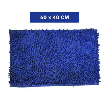 PACK2 ALFOMBRA RECTANGULAR MICROFIBRA 40X60CM AZUL ELECTRICO PARA USO DIARIO Y+REGALO STICKER - 4