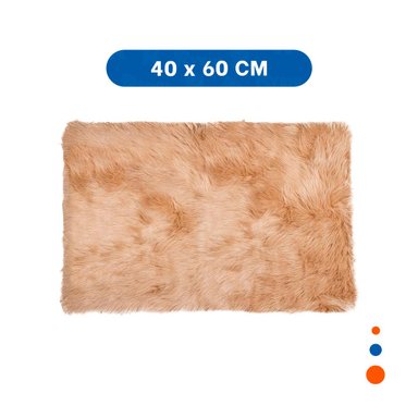 PACK2 ALFOMBRA RECTANGULAR DE 40X60CM Y SUPERFICIE PELUCHE CAMELLO Y CREMA Y+REGALO STICKER - 4