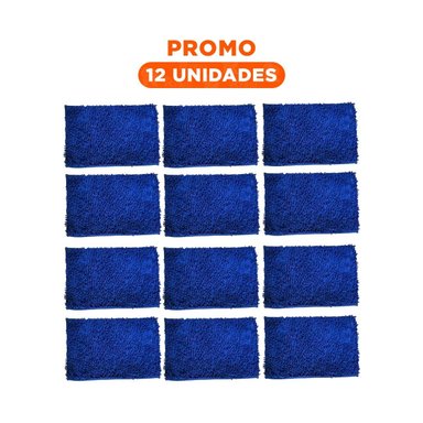 PACK12 TAPIZ RECTANGULAR DE MICROFIBRA 40X60CM AZUL ELECTRICO PARA ESPACIOS Y+REGALO STICKER - 1