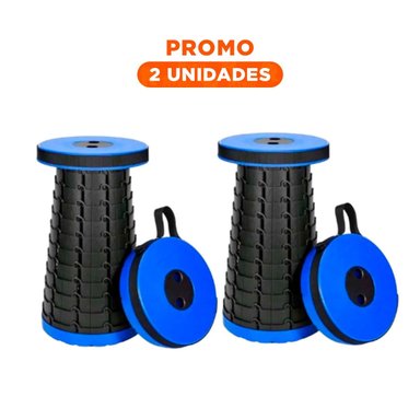 PACK2 ASIENTO ERGONOMICO 3 SEGUROS PORTATIL TAPA AZUL CENTRO NEGRO PARA OFICINA Y TERRAZA - 1
