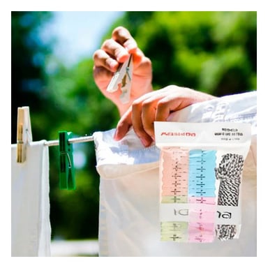 PACK12 COLGADOR DE ESPACIOS Y CUERDA MULTICOLOR PARA ROPA EN CASA - 3