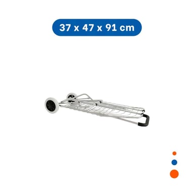 SOPORTE DE CARGA CERRADO PLEGABLE PLATEADO PARA MOVER OBJETOS VARIOS Y+LIGAS REGALO - 4