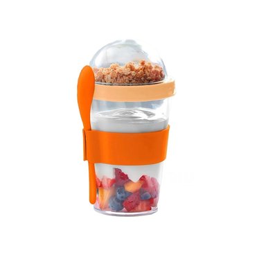 PACK4 VASO EN ANARANJADO PARA YOGURT Y CEREAL CON FORMATO 350 ML PRACTICO Y+PAPEL REGALO - 3