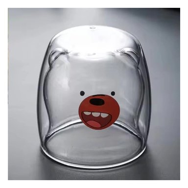 PACK4 COPA DE VIDRIO BOROSILICATO VERSION DOBLE CAPA EN TRANSPARENTE Y+REGALO STICKER - 5