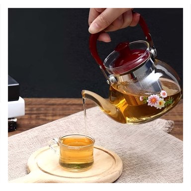 PACK2 JARRA 850ML DE VIDRIO TRANSPARENTE CON TAPA GUINDA PARA ZONA DE PREPARACION - 5