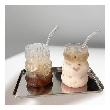 PACK6 JARRA DE VIDRIO 500ML CON TAPA Y SORBETE TRANSPARENTE ESTILO MODERNO - 3