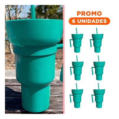 PACK6 CONTENEDOR VERDE DE MATERIAL ABS 2 EN 1 PARA TARDES DE ENTRETENIMIENTO - 1