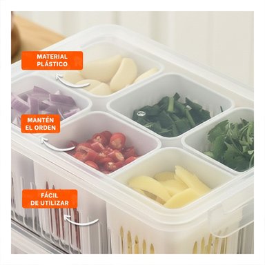 PACK6 CESTAS ESCURRIDORAS MULTIUSO 6 EN 1 BLANCO COCINA Y+PAPEL REGALO - 2