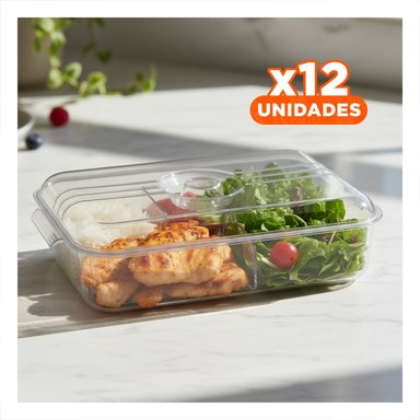 PACK12 GAVETA MULTIUSO PARA CONSERVACION 30X16X6CM TRANSPARENTE - 1